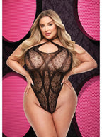 Lapdance Lingerie CRISS CROSS LACE TEDDY BLACK Queen
