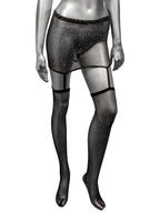 CalExotics Radiance One Piece Plus Size Garter Skirt With Thigh Highs