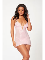 Seven Til Midnight Slim Fit Chemise And Thong Panty Set Pink 2 Piece