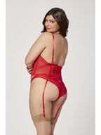 Seven Til Midnight Bustier & Panty Set Red 2 Piece