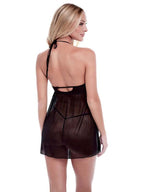 Baci Eco Lace & Mesh Chemise Black