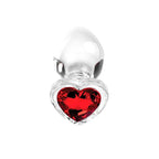 Adam & Eve RED HEART GEM GLASS PLUG SET Butt Plugs Set Of 3 Sizes Adam & Eve