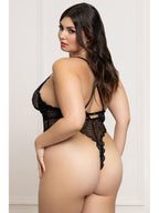 Seven Til Midnight Floral Lace Teddy Black OSX