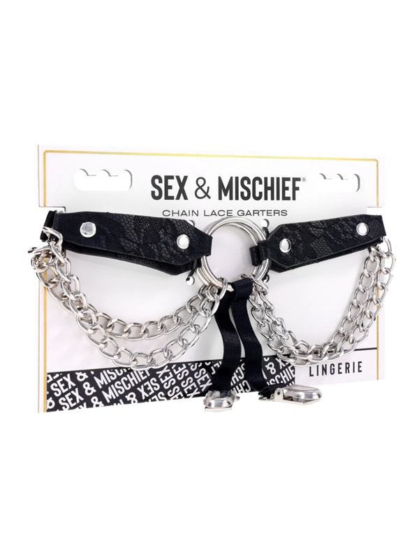 Sex and Mischief Chain Lace Garters