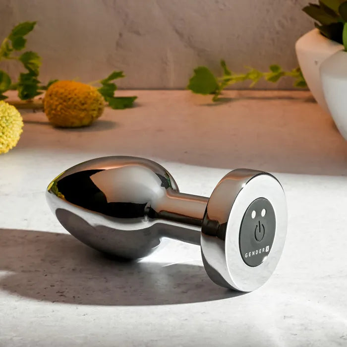 Gender X ROCKIN METAL PLUG USB Rechargeable Vibrating Butt Plug XL Gender X
