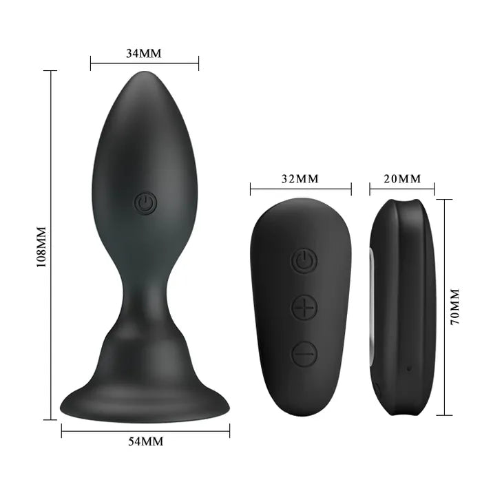 MR PLAY USB Rechargeable Vibrating Butt Plug With Remote Mr Play