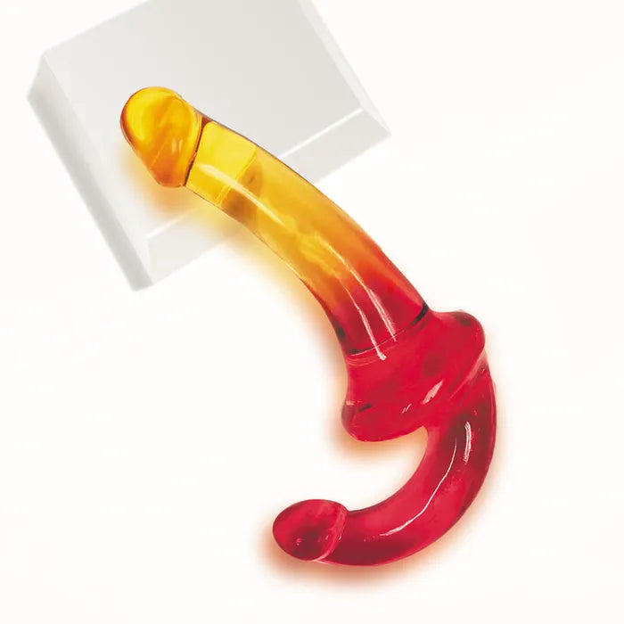 Icon Brands Shades Strapless Double Dong 9.5 Inch Pink / Orange Icon Brands