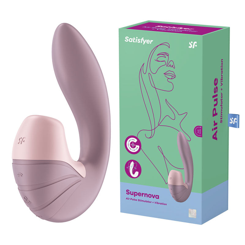 Satisfyer Supernova Old Rose USB Rechargeable Vibrator With Air Pulsation Satisfyer