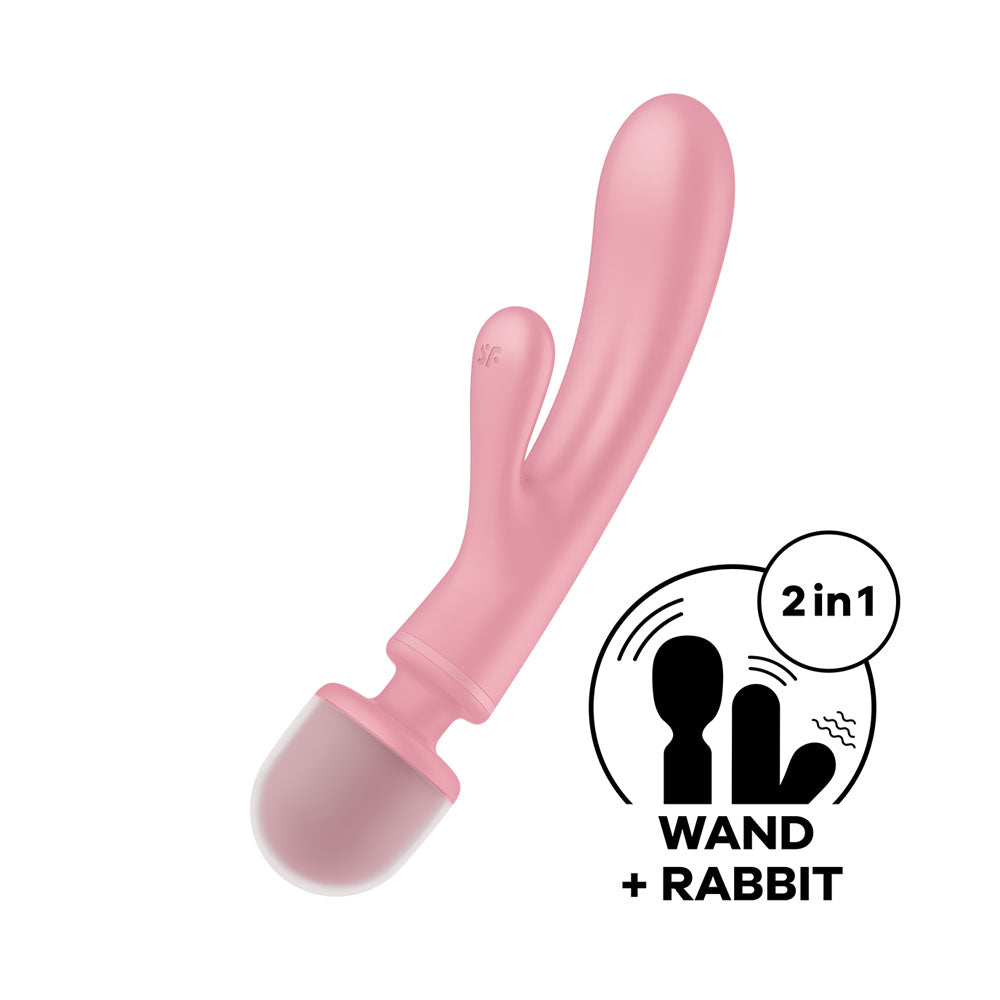 Satisfyer Triple Lover USB Rechargeable Rabbit Vibrator & Massage Wand Satisfyer