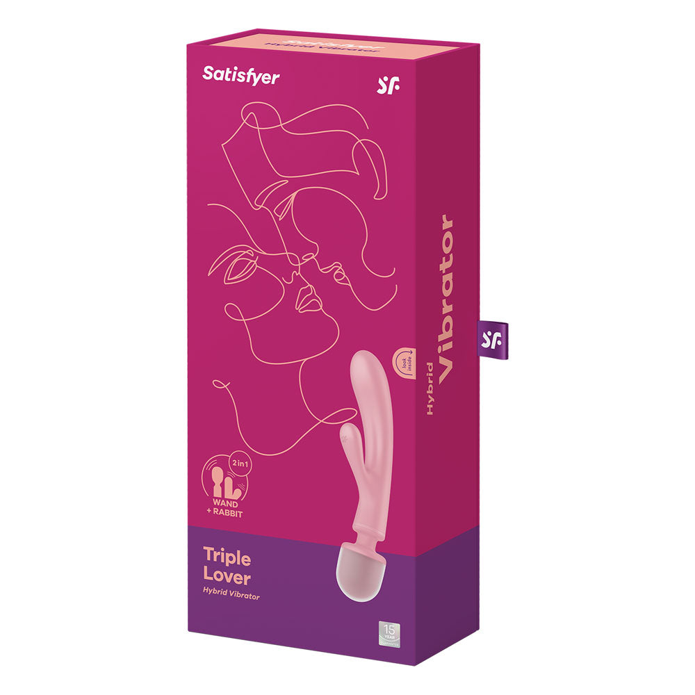 Satisfyer Triple Lover USB Rechargeable Rabbit Vibrator & Massage Wand Satisfyer