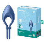 Satisfyer Bullseye Vibrating Adjustable Lasso Cock Ring Blue Satisfyer