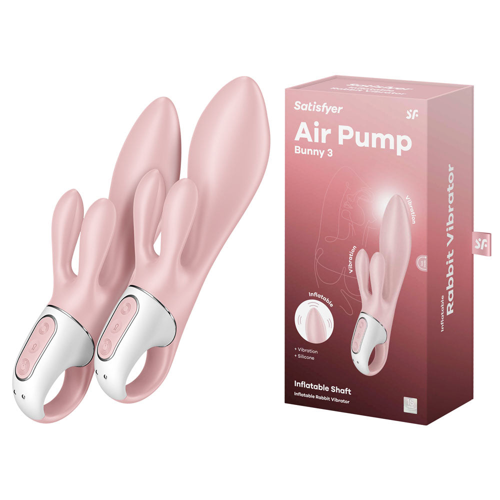 Satisfyer Air Pump Bunny 3 USB Rechargeable Inflatable Rabbit Vibrator Satisfyer