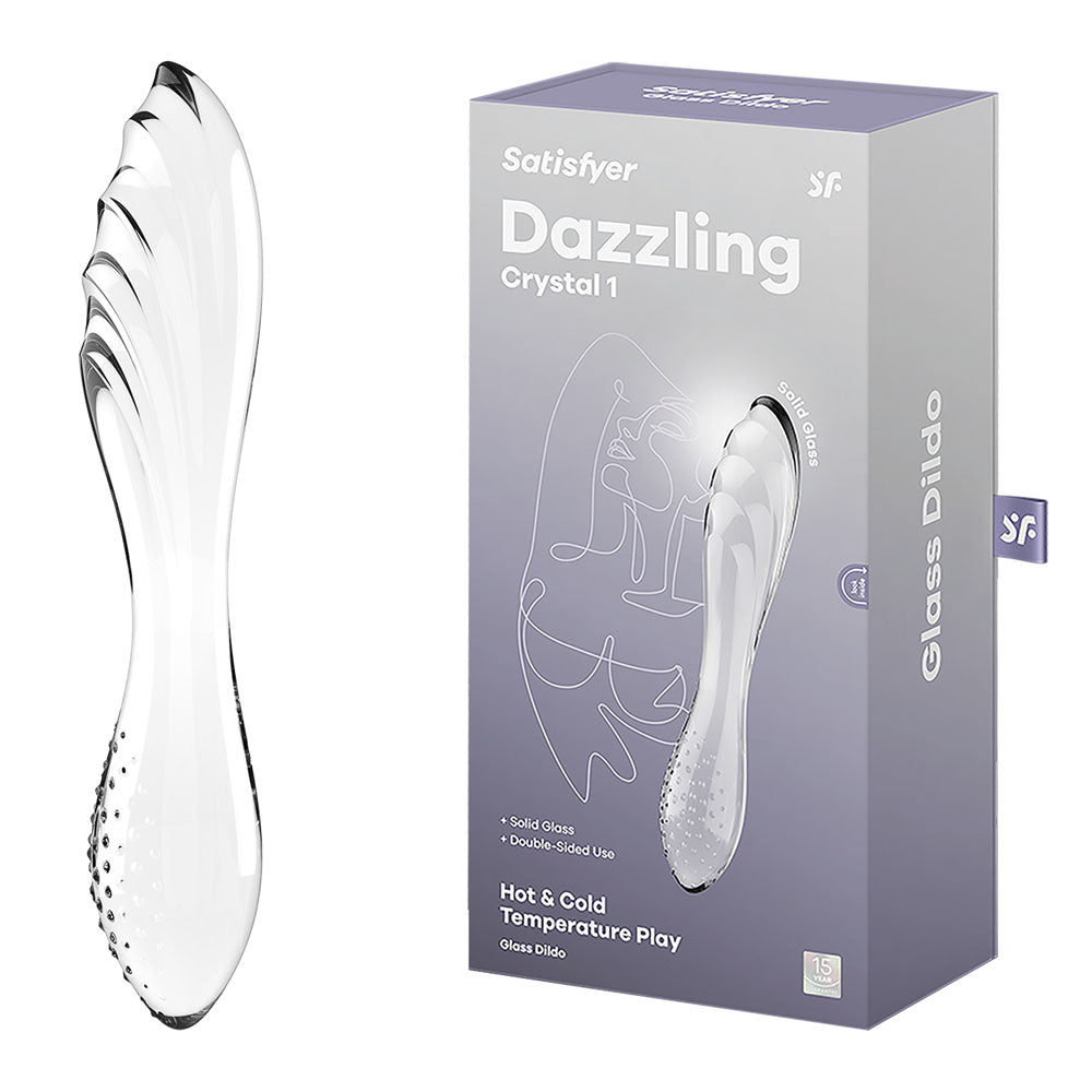 Satisfyer Dazzling Crystal 1 Glass Double Ended Dildo Clear Satisfyer