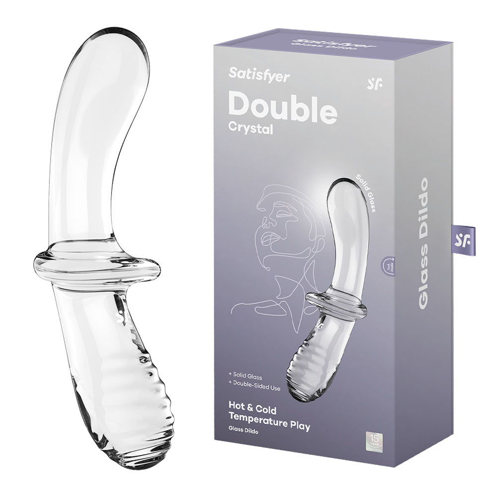 Satisfyer Double Crystal Glass Double Ended Dildo Clear Satisfyer
