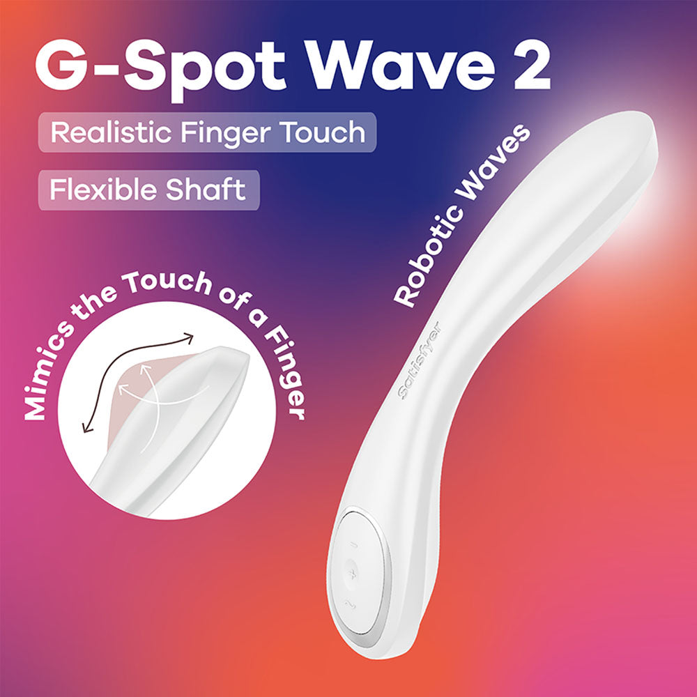 Satisfyer Wave 2 USB Rechargeable Flicking Tip G Spot Vibrator 23.6cm