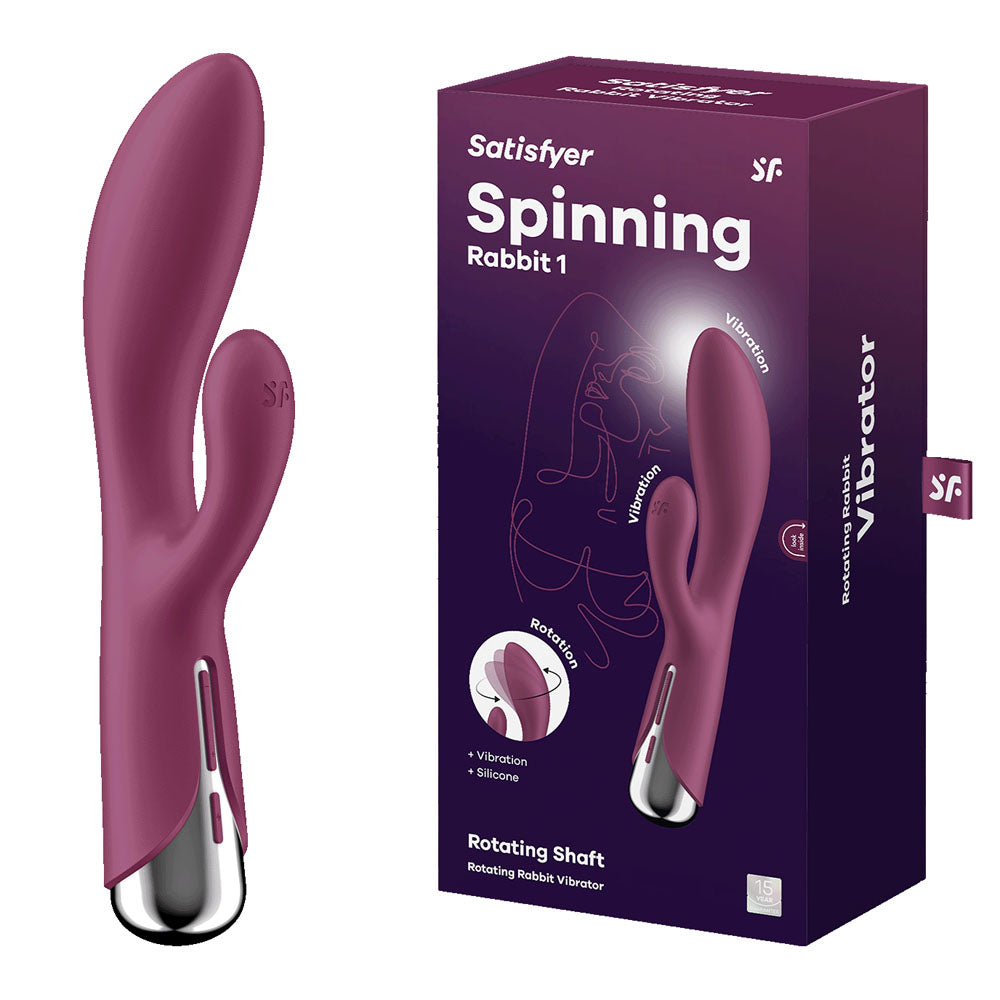 Satisfyer Spinning Rabbit 1 USB Rechargeable Rotating Rabbit Vibrator 20cm Satisfyer