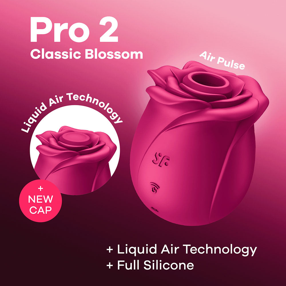 Satisfyer Pro 2 Classic Blossom USB Rechargeable Air Pulse Rose Stimulator Satisfyer