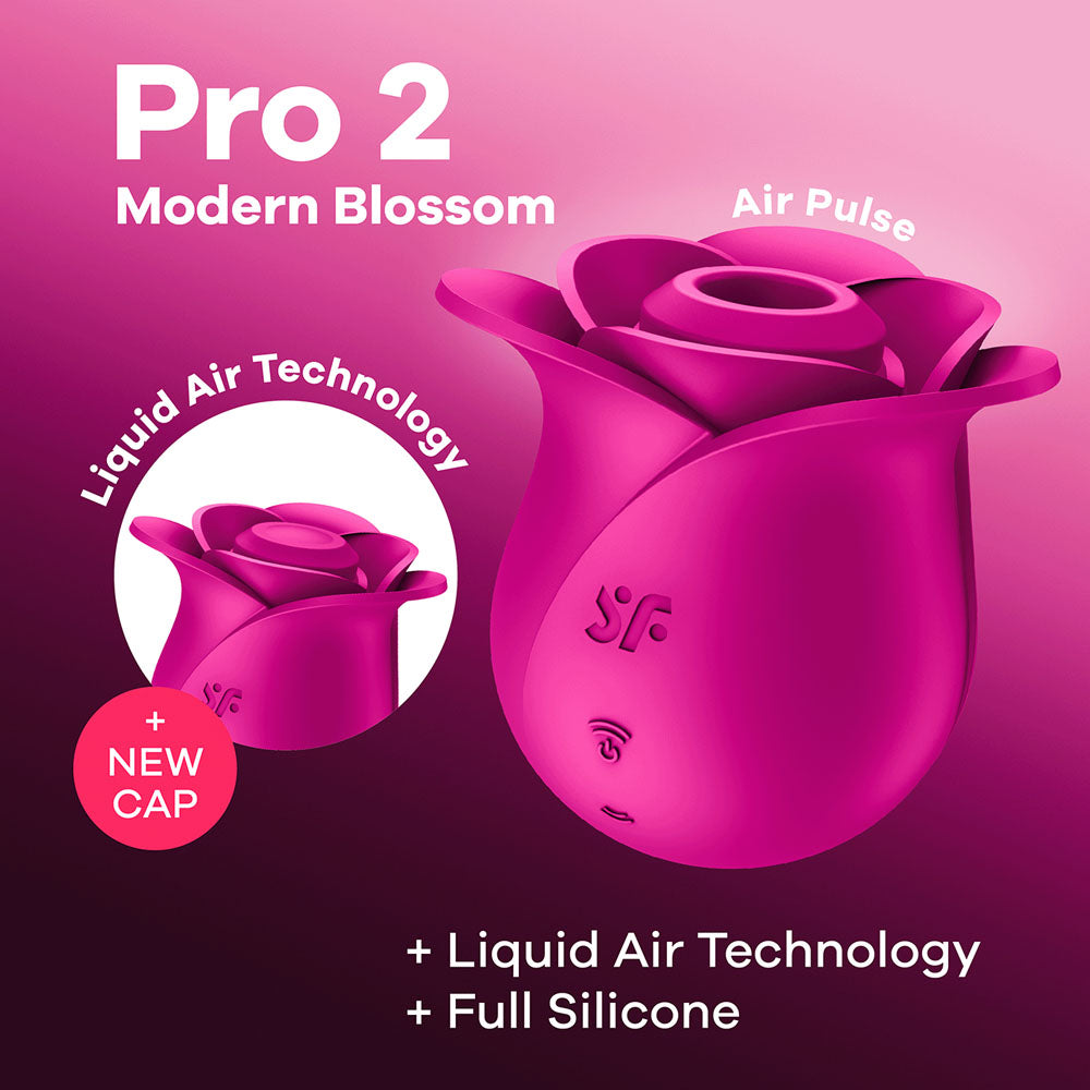 Satisfyer Pro 2 Modern Blossom USB Rechargeable Air Pulse Rose Stimulator Satisfyer