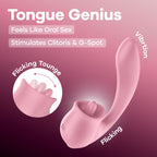 Satisfyer Tongue Genius USB Rechargeable Vibrator With Flicking Clit Stimulator Satisfyer
