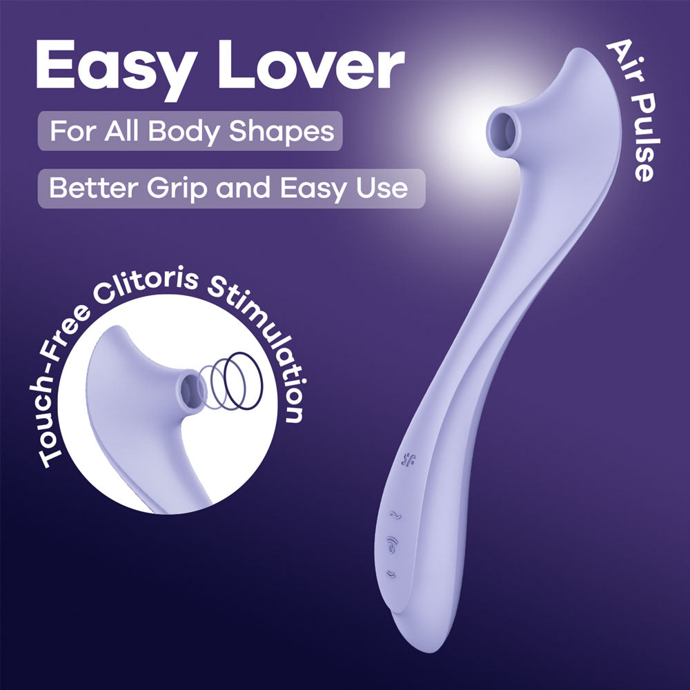 Satisfyer Easy Lover USB C Rechargeable Air Pulse Clitoral Stimulator Purple