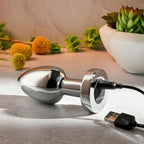 Gender X ROCKIN METAL PLUG USB Rechargeable Vibrating Butt Plug XL Gender X