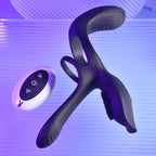 Playboy Pleasure The 3 Way USB Rechargeable Vibrating Cock Ring With Wireless Remote Black Playboy Pleasure