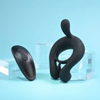Playboy Pleasure TRIPLE PLAY USB Rechargeable Cock Ring With Wireless Remote Black Playboy Pleasure