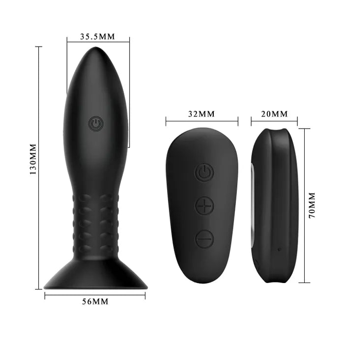 MR PLAY Rotation Beads USB Rechargeable Beaded Butt Plug With Wireless Remote Mr Play