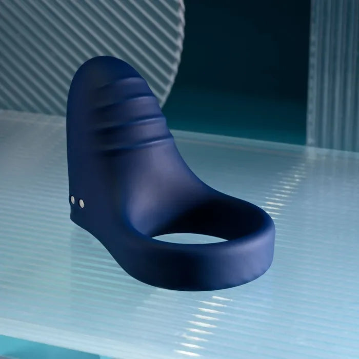 Playboy Pleasure PLEASURE POINT USB Rechargeable Vibrating Cock Ring Blue Playboy Pleasure