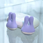 Playboy Pleasure IN A PINCH Rechargeable Vibrating Nipple Clamps With Charging Carry Case Purple Playboy Pleasure