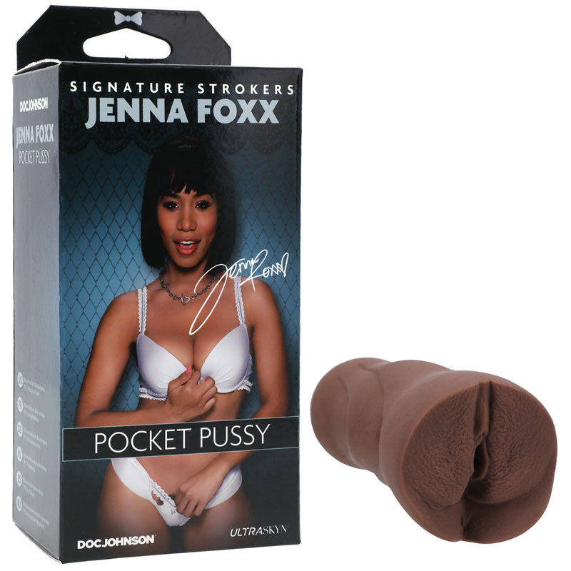 Doc Johnson Jenna Foxx UltraSkyn Pocket Pussy Vagina Stroker Brown Doc Johnson