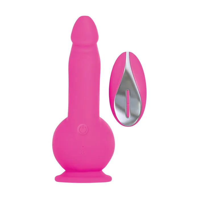 Evolved Ballistic USB Rechargeable Vibrating Dong With Balls Motor & Remote 19cm Pink Evolved