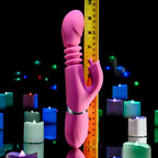 Evolved PINK DRAGON USB Rechargeable Thrusting Rabbit Vibrator 24.2cm Evolved