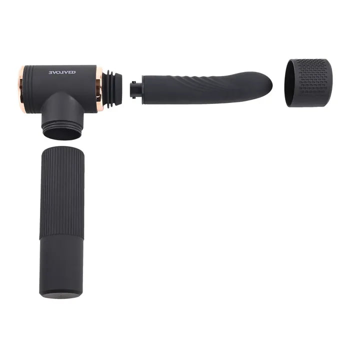 Evolved TOO HOT TO HANDLE USB Rechargeable Thrusting Vibe With Stand Evolved