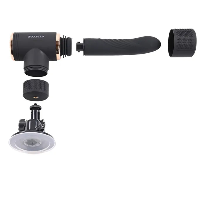 Evolved TOO HOT TO HANDLE USB Rechargeable Thrusting Vibe With Stand Evolved