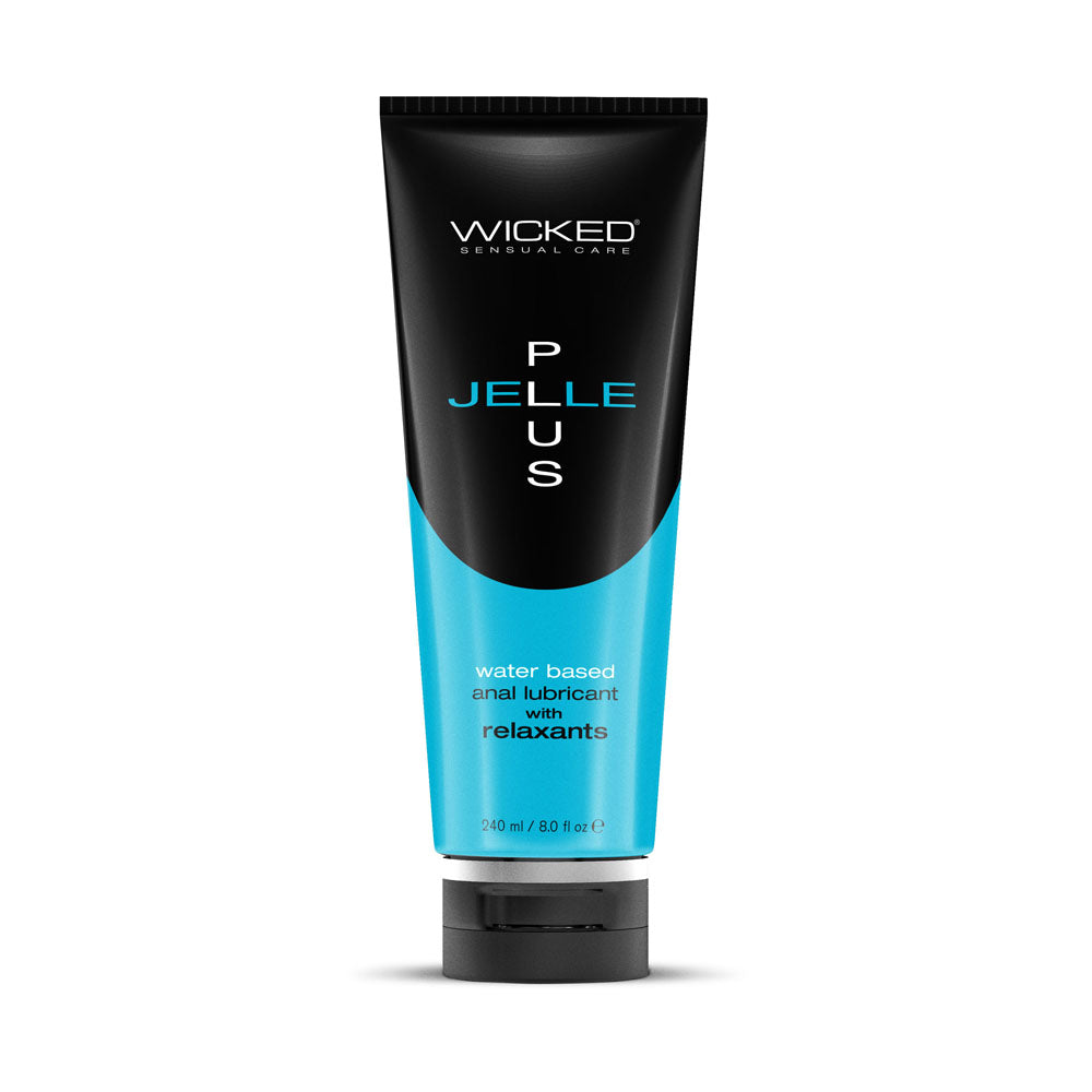 Wicked Jelle Plus Relaxing Water Based Anal Lubricant 240ml Bottle Wicked