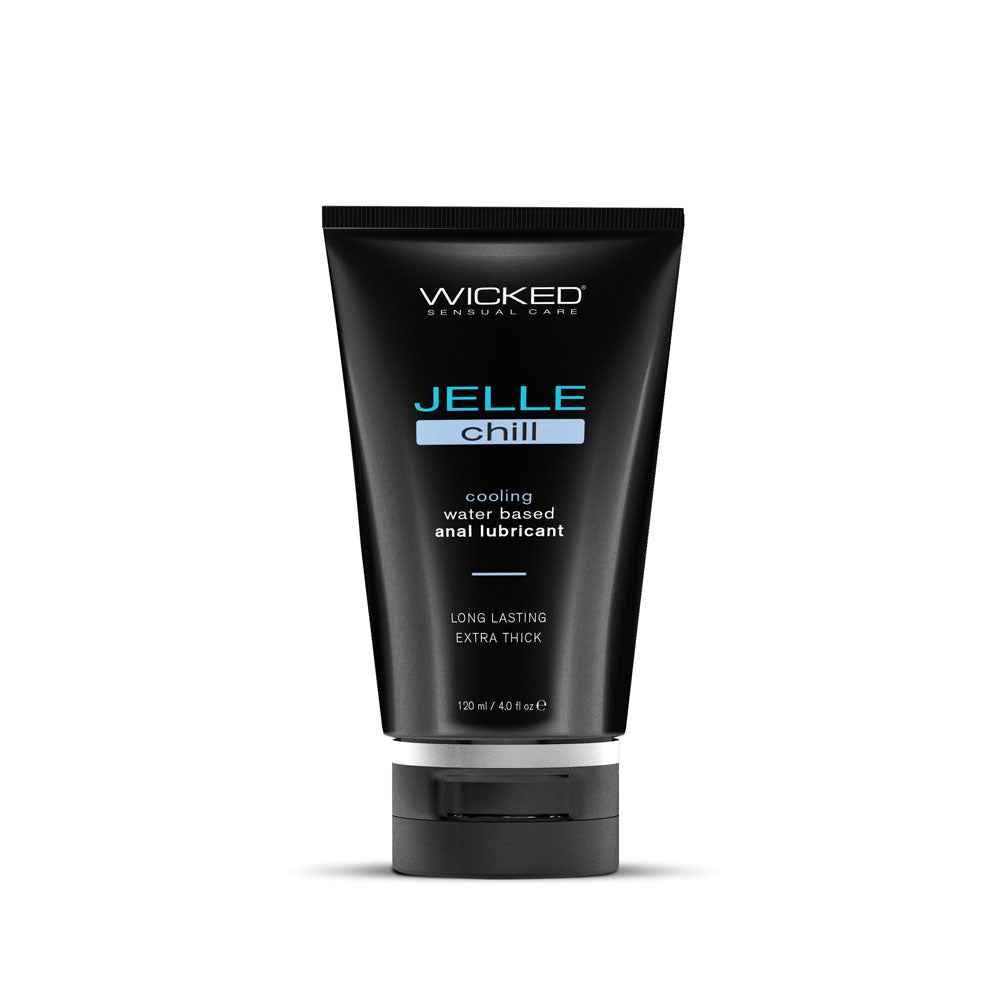 Wicked Jelle Chill Cooling Water Based Anal Lubricant 4 Oz Bottle Wicked