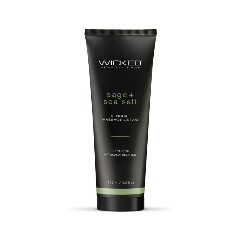Wicked SAGE & SEA SALT Sensual Scented Massage Cream 120ml Tube Wicked