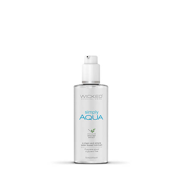 Wicked Simply Aqua Water Based Lubricant 2.3 Oz Bottle Wicked