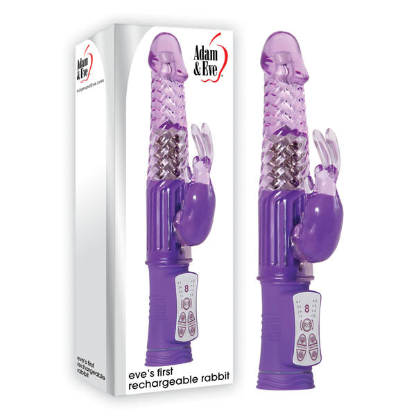 Adam & Eve Eve's First Rechargeable Rabbit USB Rechargeable Rabbit Vibrator9 Inch Adam & Eve