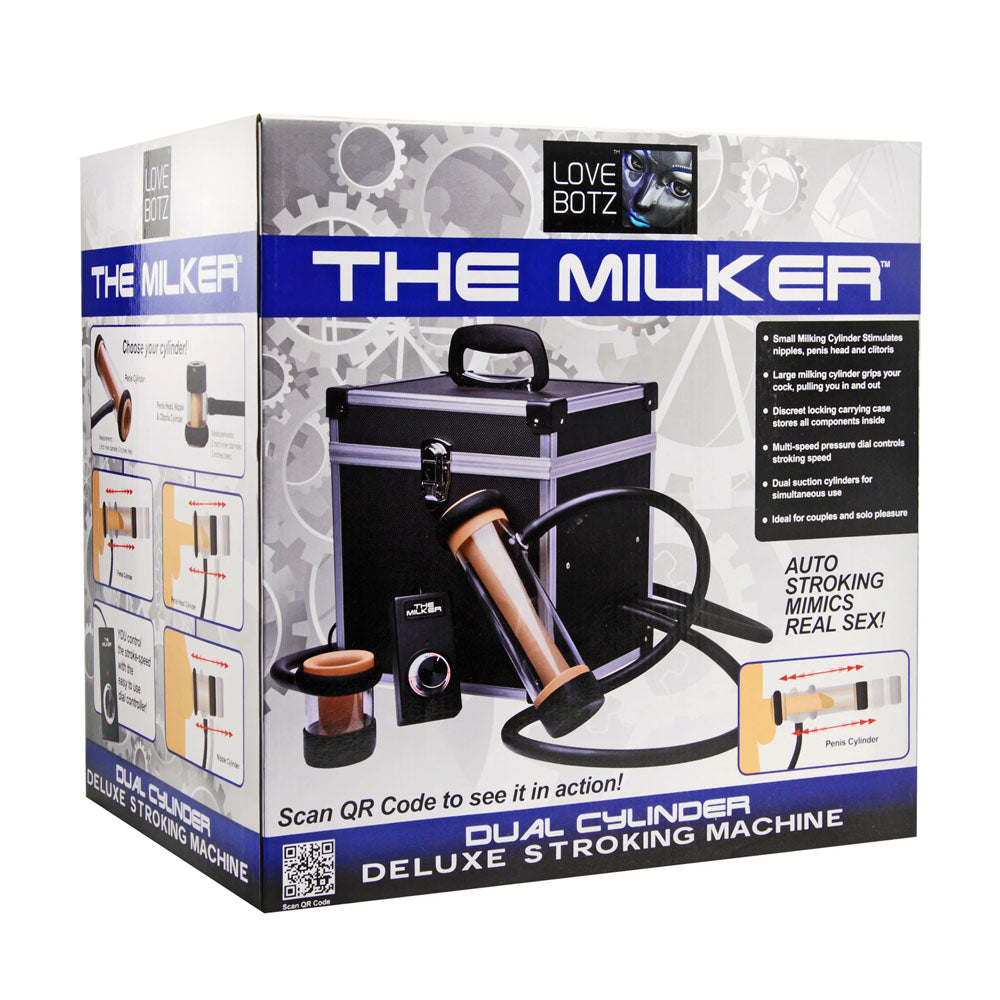 XR Brands LoveBotz The Milker Dual Cylinder Deluxe Stroking Machine Mains Powered Milking Masturbator XR Brands