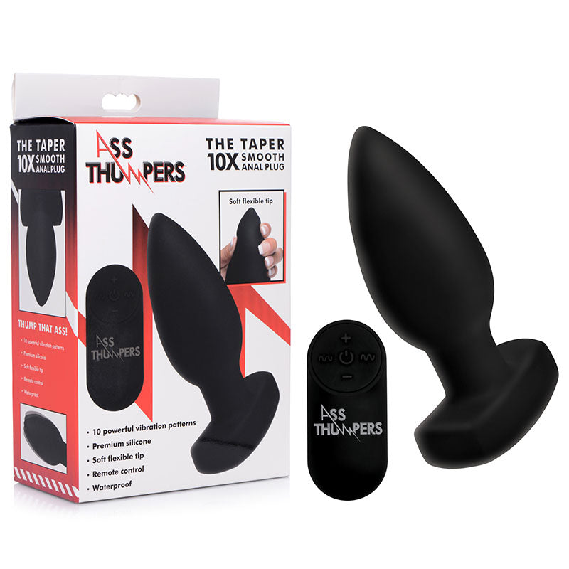 Ass Thumpers The Taper USB Rechargeable Vibrating Butt Plug With Wireless Remote XR Brands