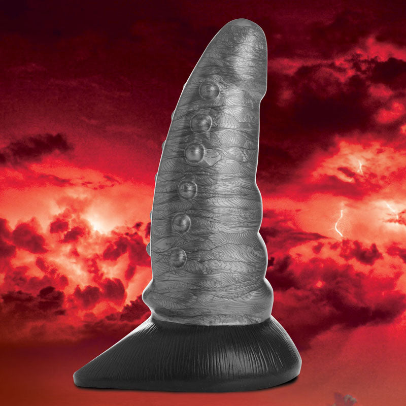 XR Brands Creature Cocks Beastly Tapered Bumpy Silicone Dildo 21cm Silver XR Brands