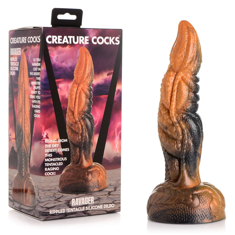 XR Brands Creature Cocks Ravager Rippled Tentacle Silicone Fantasy Dildo 20.3cm XR Brands