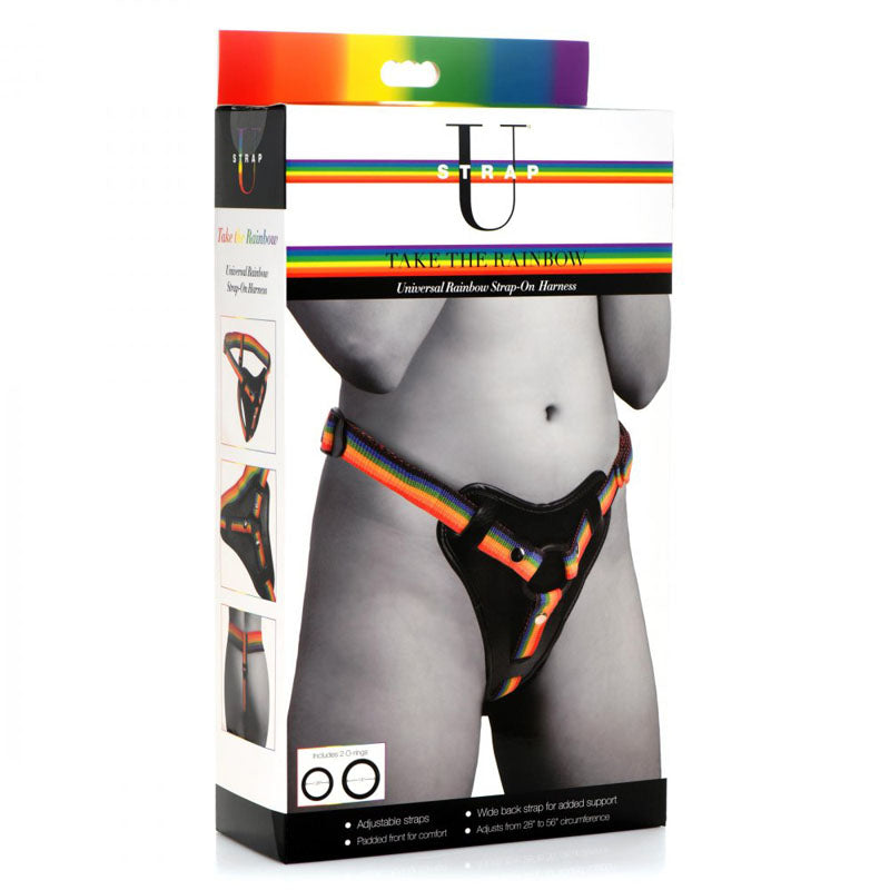 XR Brands Strap U Take The Rainbow Universal Strap On Harness (Probe Not Included) XR Brands