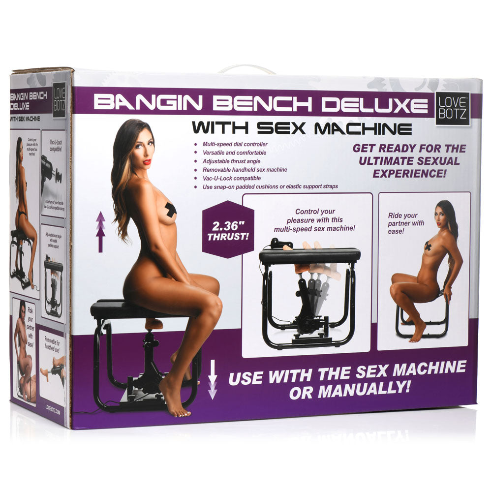 XR Brands LoveBotz Bangin Sex Bench With Mains Powered Sex Machine Black XR Brands