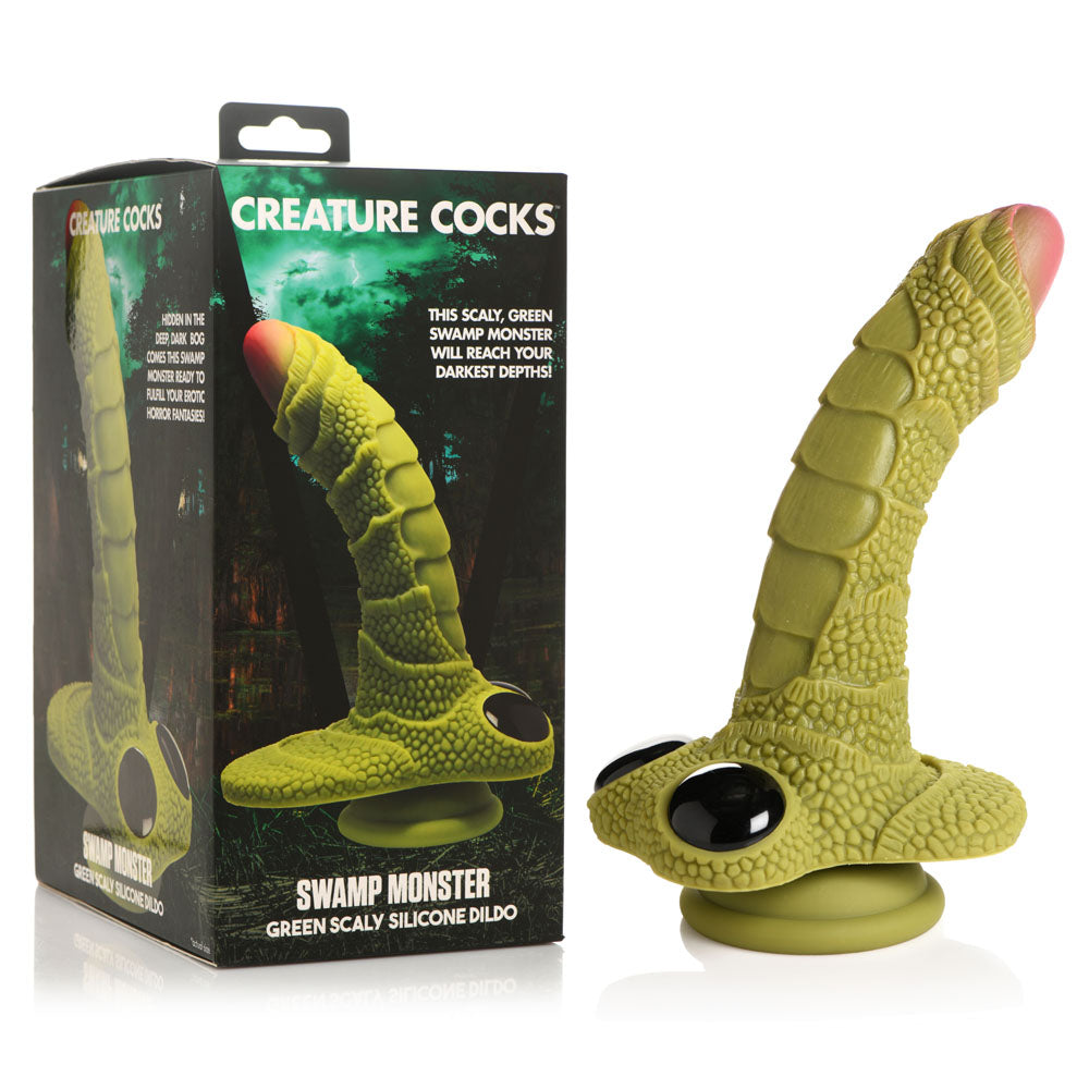 XR Brands Creature Cocks Swamp Monster Fantasy Dildo 23.9cm Green XR Brands