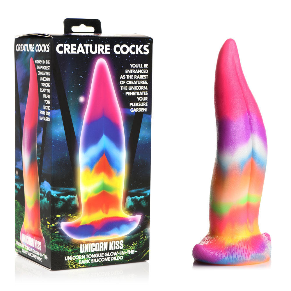 XR Brands Creature Cocks Unicorn Kiss Silicone Fantasy Tongue Dildo 21.4cm XR Brands