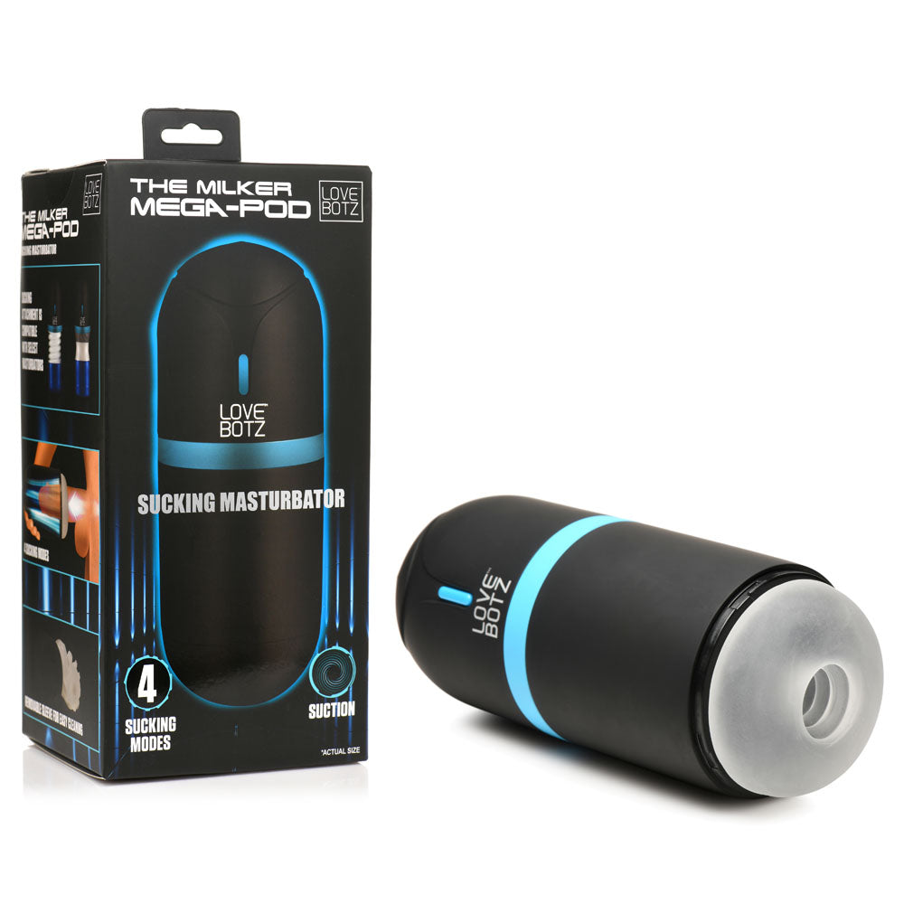 XR Brands LoveBotz The Milker Mega Pod USB Rechargeable Male Masturbator XR Brands