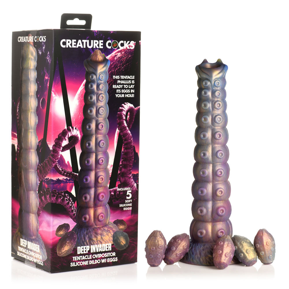 XR Brands Creature Cocks Deep Invader Ovipositor Fantasy Dildo 22.9cm Multi Coloured XR Brands